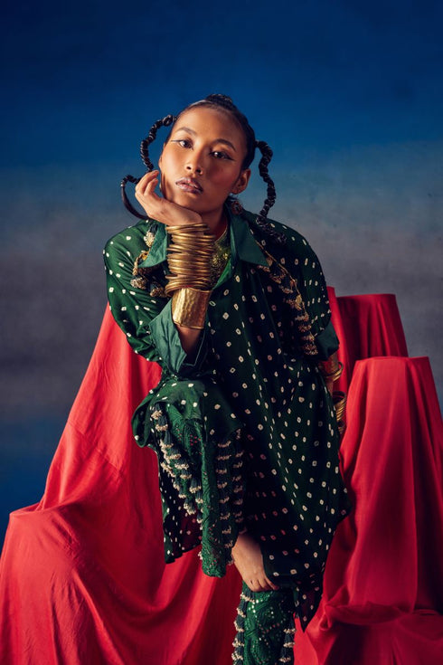 Leander green co-ord set