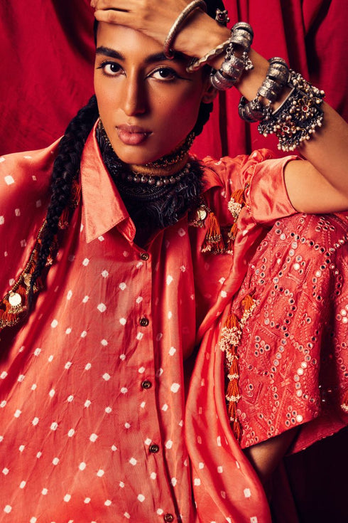 Leander peach orange co-ord set