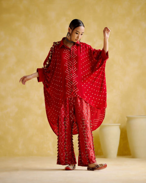 Leander red co-ord set