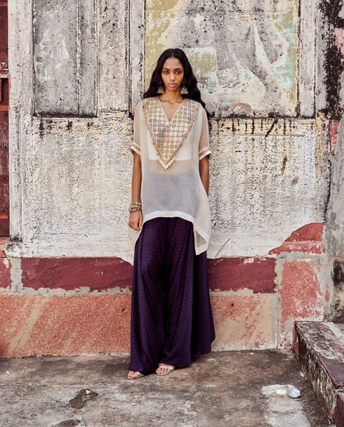 Leher gota dhoti set