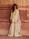 Leher ivory sharara set