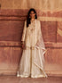 Leher ivory sharara set