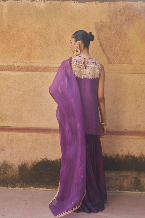 Leher jamuni sharara set
