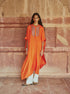 Leher kesariya kaftan set