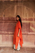 Leher kesariya kaftan set