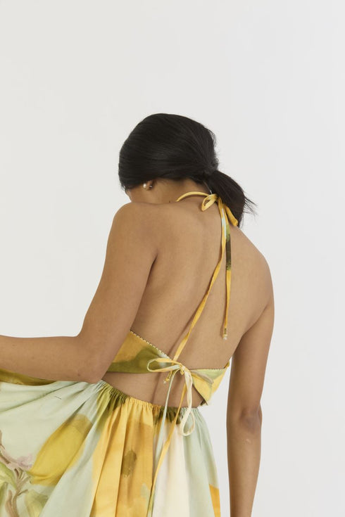 Lemonade yellow halter neck dress