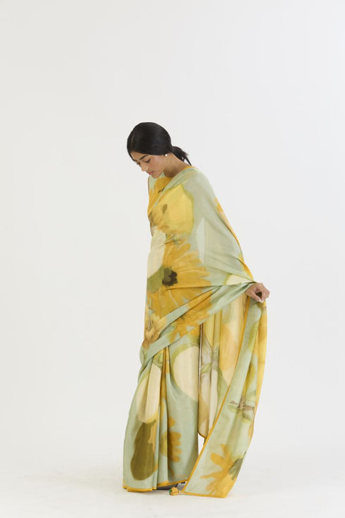 Lemonade yellow sari