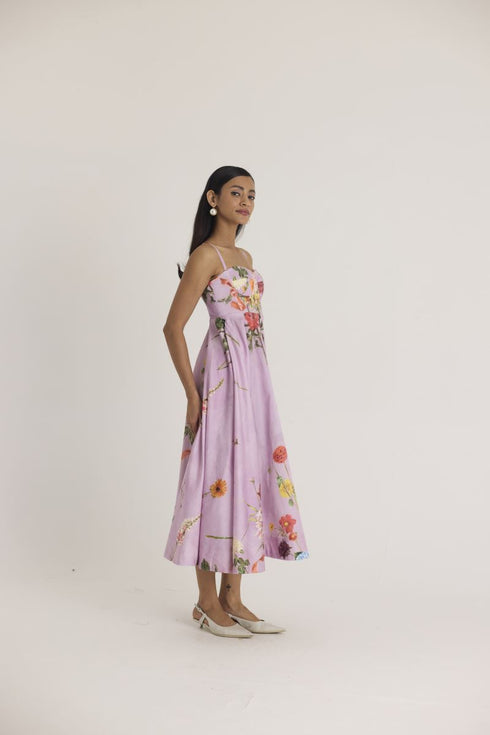 Lilac giggle berry flared bralette dress