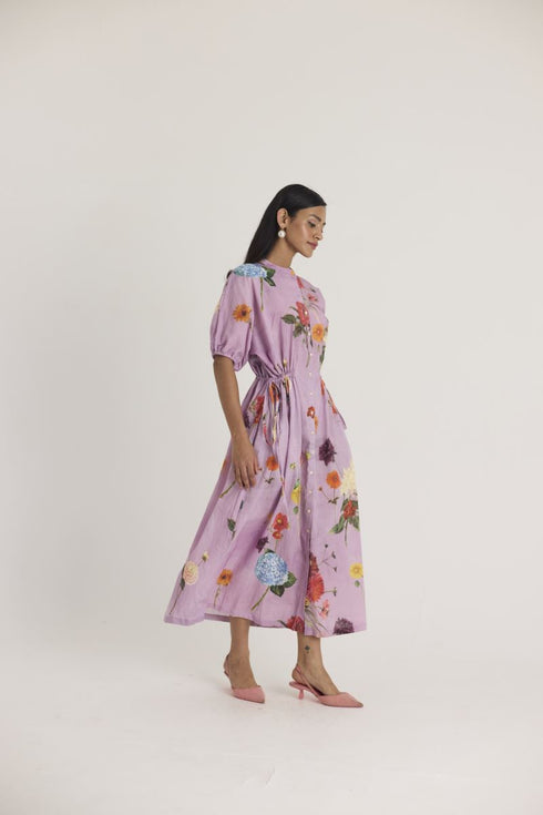 Lilac giggle berry lilac side tie up dress