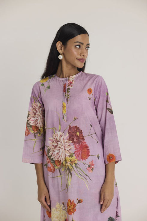 Lilac giggle berry long kurta set
