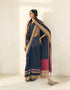 Lila twilight blue sari