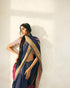 Lila twilight blue sari