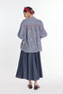 Lisianthus blue gingham check top