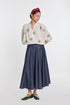 Lisianthus ivory gingham check top