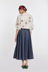 Lisianthus ivory gingham check top