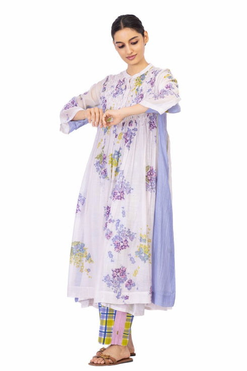 Lobruine ivory floral tunic