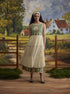 Lumina bone white dress