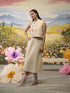 Lumina bone white embroidered waistcoat