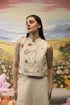 Lumina bone white embroidered waistcoat