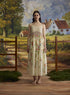 Lumina bone white floral dress