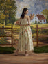 Lumina bone white floral dress