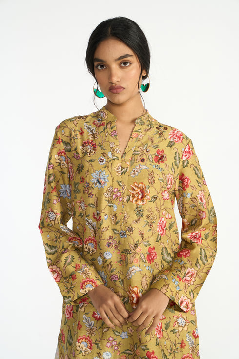 Madhavi gold tunic set