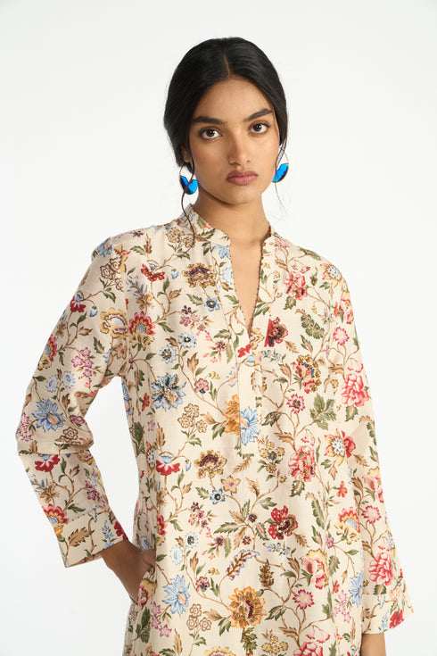 Madhavi ivory tunic set