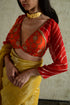 Madhuri orange choli sleeve blouse