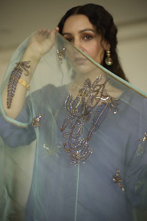 Maitreyi blue chaya dupatta