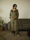 Maitreyi green palm kurta with pants