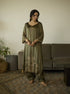 Maitreyi green palm kurta with pants