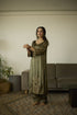 Maitreyi green palm kurta with pants