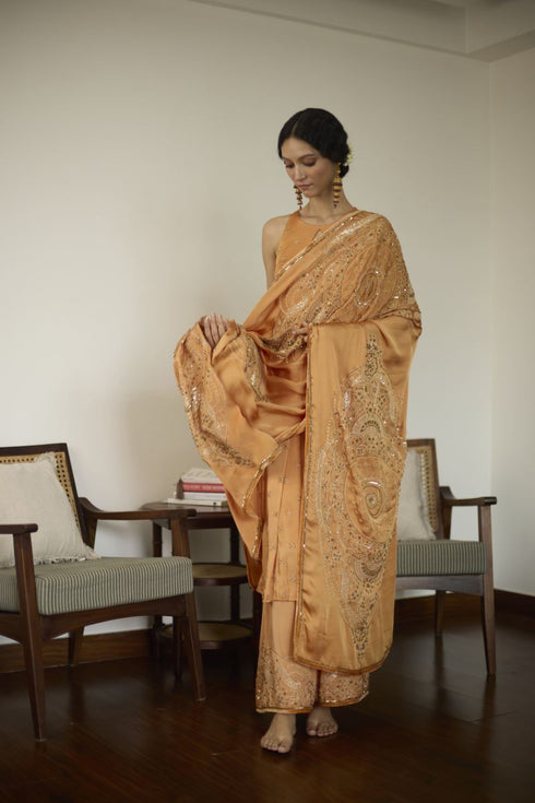 Maitreyi orange dupatta