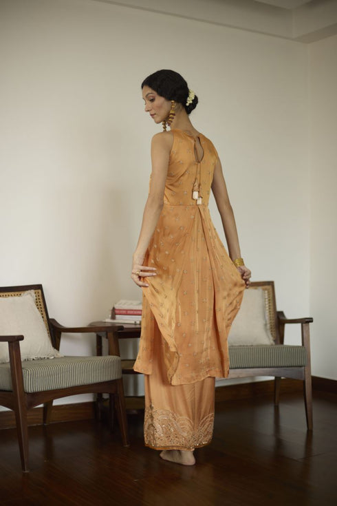 Maitreyi orange kurta with pants