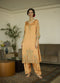 Maitreyi orange palm kurta set