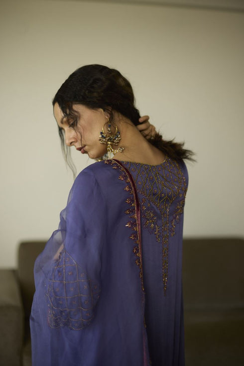 Maitreyi purple diya dupatta