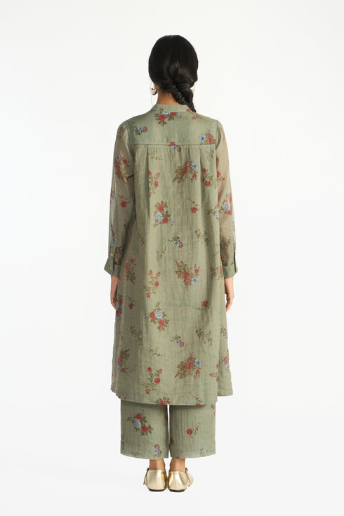 Mallika green tunic set