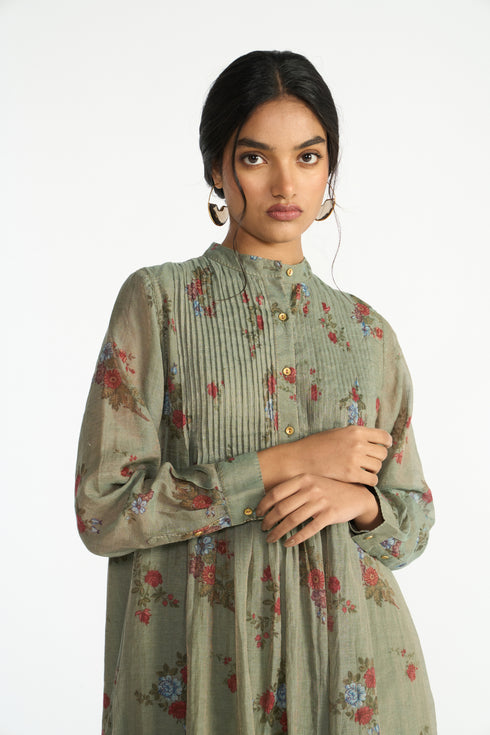 Mallika green tunic set