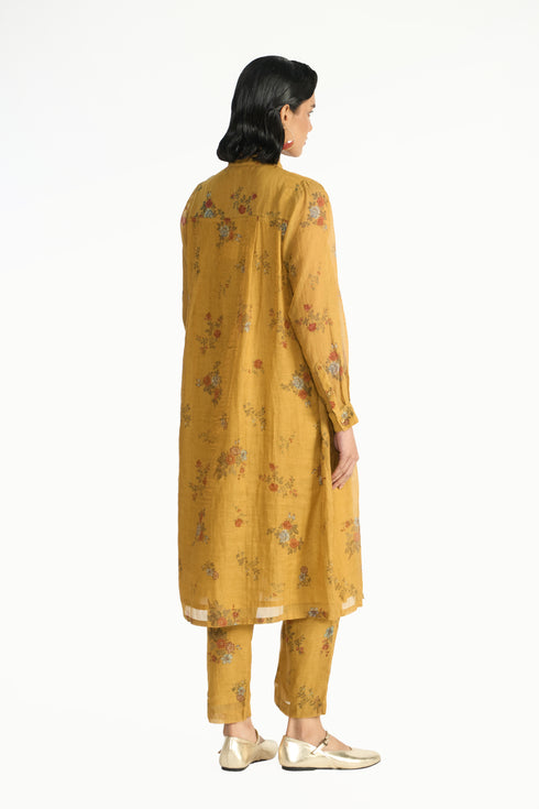 Mallika mustard tunic set