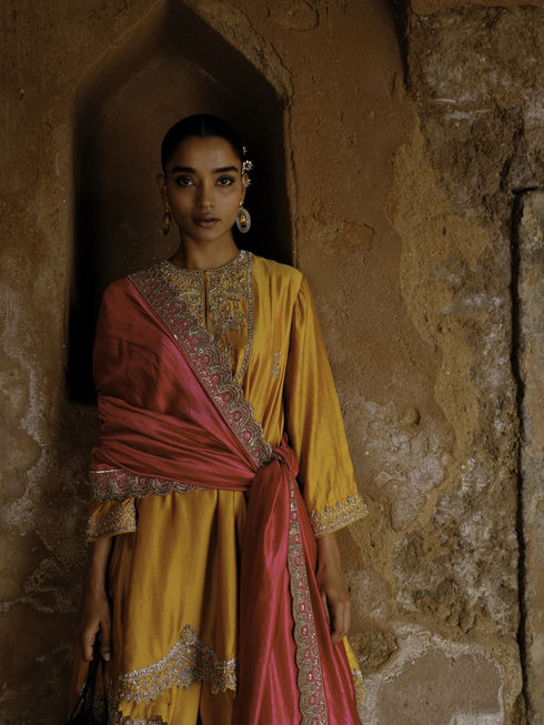 Mango yellow tunic set