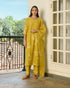 Marigold applique kurta set