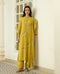 Marigold floral applique kurta set