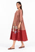 Maroon embroidered dress