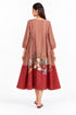 Maroon embroidered dress