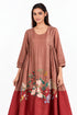 Maroon embroidered dress