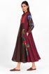 Maroon floral embroidered dress
