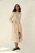 Massiana beige embroidered dress