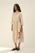 Massiana beige embroidered dress