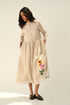 Massiana beige embroidered dress