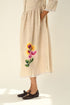 Massiana beige embroidered dress